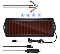 OBLLAR Solar-Akku-Ladegerät, 12 V solarbetrieben Batterie-Wartung und Ladegerät, 2,5 W tragbares Solarmodul, Erhaltungslade-Set für Automobil, Motorrad, Boot, Wohnmobil, Anhänger, Schneemobil usw.