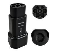 OBLLER Adapter Typ 2 auf Schuko Steckdose 16A 230V Ladeadapter(Schwarz)
