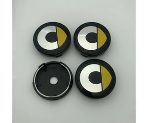 OBONG 4 Stück Auto Nabendeckel Radnabenkappen Kompatibel mit für Smart Eq Fortwo Forfour 453 451 452 450 454 Roadster 56mm 60mm Radmittelkappen Nabenkappen Zubehör,C-60mm