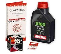 Öl & Ölfilter für Honda Monkey 125, 2022-2023 (JB03), Ölwechsel Set 10W-40 ESTER Motoröl + K&N Filter + Dichtring(e)