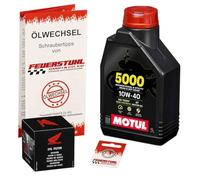 Öl & Ölfilter für Honda Monkey 125, 2022-2023 (JB03), Ölwechsel Set 10W-40 Motoröl + ORIGINAL Filter + Dichtring(e)