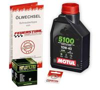 Öl & Ölfilter für Honda MSX 125 Grom, 2021-2023 (JC92), Ölwechsel Set 10W-40 ESTER Motoröl + HiFlo Filter + Dichtring(e)