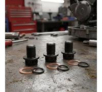 Ölablassschraube Billet für aluminium eloxiert mit Magnet Ölablassschraube | Hochfester Werkstoff, korrosionsbeständig, präzise Passform, für Motorrad und für atv, einfache Montage(black)