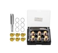 Ölablassschraube Gewinde-Reparatursatz, 13-teiliges M13-M20 × 1,5 mm metrisches Gewindebohrer-Set in Aufbewahrungsbox - Gehärtetes Stahlgewinde Restaurierungswerkzeug für Fahrzeuge (M15x1,5)