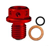Ölablassschraube mit Magnet für Motor Schutz vor Partikeln(Red)