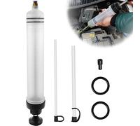 Ölabsaugpumpe 500ml Handpumpe, Ölansaugpumpe, Ölspritze mit 2 Schlauch und Ein Paar Ersatzgummiringe, Geeignet für Bremsflüssigkeit, Getriebeöle, Kühlmittel, Motor, Ölabsauger Umfüllpumpe