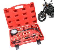 Öldruck-Prüfgeräte-Set,0-9,7 bar Einspritz-Kompressions-Messgerät | Kfz-Motortester,für Heimwerkstatt, Garage, Kfz-Werkstatt, Fahrzeugtechniker, Mechaniker, Lastkraftwagen, Motorrad, Marine
