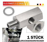 Öldruck Sensor Adapter M10x1.0 1/8'' NPT Edelstahl Turbo Zufuhrleitung Messgerät