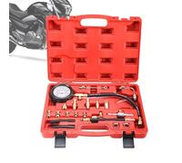 Öldruck-Testkit - 0-9,7 bar Einspritz-Kompressions-Messgerät | Öl-Einspritzdruck-Prüfgerät | für Kraftfahrzeug, Lkw, Motorrad, Boot, Garage, Werkstatt, Techniker und Mechaniker