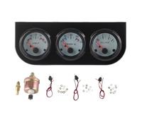 Öldruckanzeige - Dreifach-Manometer-Set Universal-Wassertemperaturmesser Dreifach-Cluster-Auto-Voltmeter-Messger?T-Kit Volt + ?Ldruckmesser 52 Mm Instrument