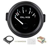 öldruckanzeige öldruckmessgerät Öldruckmanometer Kit, universelles Öldruckmanometer 12V 0-7 kg/cm² 52 mm Durchmesser Autoinstrument mit Sensor Weißes LED Licht