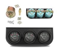 Öldruckanzeige, Temperaturanzeige Auto, 52 mm Voltmeter, Auto Dreifachanzeige, 3 In 1 Auto Meter, Spannung von 12V, 18,7 x 7,7 x 5,2 cm, für PKW
