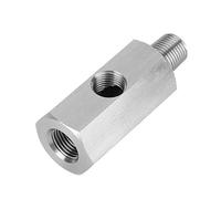Öldrucksensor Adapter, Edelstahl M10 Öldruckanzeige T-Stück auf NPT-Adapter Turboversorgung