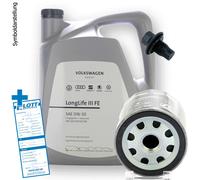 Ölfilter + 5L Original VW 0W-30 Longlife Motoröl + Schraube für 504.00 507.00