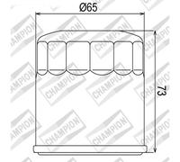 Ölfilter Champion COF203 Für Kawasaki 1000 Ninja SX 2020-2021