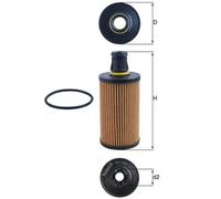 Ölfilter Filtereinsatz OX 1338D MAHLE für LAND ROVER RANGE ROVER IV DEFENDER Van