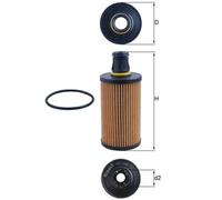 MAHLE Ölfilter ox1338d Filtereinsatz 133,2mm für JAGUAR LAND ROVER