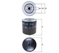 Ölfilter MAHLE KNECHT OC 214