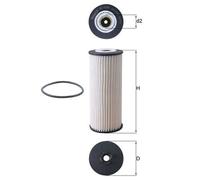 MAHLE Ölfilter ox1236d Filtereinsatz 146mm für Mercedes