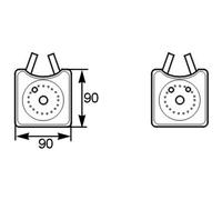 Ölkühler Motoröl Anschraubfilter Überströmventil MAHLE für AUDI 80 B4