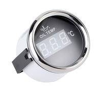 Öltankanzeige | Universal Digitale Öltemperaturanzeige 52mm 50-150 mit roter Hintergrundbeleuchtung 12V / 24V für Motorboot Motorrad (Schwarz)