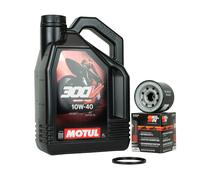 Ölwechsel Motul 300v 10W40 + Ölfilter KN204 für Honda CBR Kawasaki Yamaha MT-07
