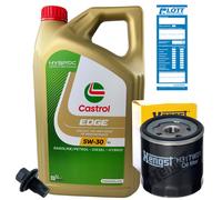 Ölwechsel Set 5L 5W30 Öl Motoröl CASTROL + HENGST Ölfilter + Ablassschraube