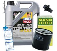 Ölwechsel Set 5L 5W40 Öl Motoröl LIQUI MOLY + MANN Ölfilter + Ablassschraube A9100004MANNLM