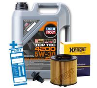 Ölwechsel Set 5L Liqui Moly Motoröl + Hengst Ölfilter + Ablassschraube