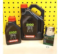 Ölwechsel Set Ölfilter Chrom Öl Motul 5100 10w40 für: Suzuki VS 1400 Intruder