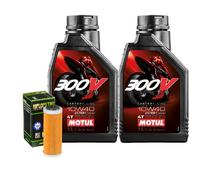 Ölwechselkit Motul 300V 10W40 + Filter Für KTM 450 EXC-F 2017-2019