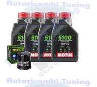 Ölwechselkit Motul 5100 15W50 Für Kawasaki ZX600 ZX6-R Ninja 2009-2013