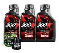 Ölwechselset Motul 300V 10W40 Für Peugeot 300 Geopolis Geo RS 2010-2013