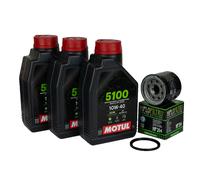 Ölwechselset Öl Hiflo Ölfilter Motul 5100 10w40 Für: Yamaha MT-09 Motoröl HF204