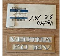 OEM Opel Vectra B 2.0 16V Chrom Emblem Badge Schriftzug Heckklappe GM 9119030
