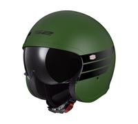 LS2 OF599 Spitfire II Retro Military Green Motorrad Helm Jethelm Sonnenblende