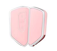OFF WE GO Autoschlüssel Hülle für VW Golf 8 Schlüsselhülle Cover für Seat Leon MK4 Tarraco Ateca Skoda Octavia 2020 Cupra 3 Tasten TPU Auto Schlüssel Hülle Damen Männer Schlüsselgehäuse, Rosa Silber