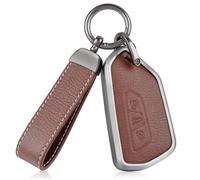 OFF WE GO Autoschlüssel Hülle Leder Schlüsselhülle Cover für VW Golf 8/7/5/R/MK8 Cupra Born Formentor Seat Leon Ateca Tarraco Skoda Octavia Schutz Gehäuse mit Schlüsselanhänger Schlüsselcover, Braun