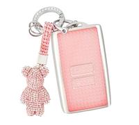 OFF WE GO Autoschlüssel Hülle Schlüsselhülle Cover für Renault Clio Captur Dacia Duster Scenic Kadjar Megane Talisman Koleos Espace Zoe Arcan Schlüsselcover mit Schlüsselanhänge Schlüssel Gehäuse,Rosa