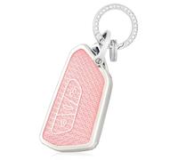 OFF WE GO Autoschlüssel Hülle Schlüsselhülle Cover für VW Golf 8/7/5/R/MK8 Cupra Born Formentor Seat Leon Ateca Tarraco Skoda Octavia Schlüsselcover mit Schlüsselanhänger Schutz Gehäuse, Rosa