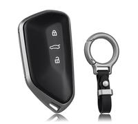 OFF WE GO Schlüsselhülle Autoschlüssel Hüllen für VW Golf 8 MK8 Skoda Octavia 8 Enyaq Cupra Born Formentor Seat Leon Ateca Tarraco Schlüsselcover Auto Schlüssel Hülle Schutz Gehäuse, Schwarz
