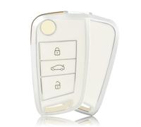 OFFCURVE Schlüsselhülle Autoschlüssel Hülle, Schlüsselcover Schlüsselgehäuse Schutzhülle für VW Volkswagen Golf 7 MK7 Polo T-ROC Seat Leon Cupra Ibiza Toledo Arona Ateca Skoda Octavia Fabia Superb