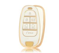 OFFCURVE Schlüsselhülle Autoschlüssel Hülle, Schlüsselcover Schlüsselgehäuse Schutzhülle Passt für Hyundai Tucson NX4 Ioniq Nexo Solaris Elantra Santa Fe Sonata DN8 Staria Kona Grandeur I10 I30