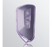 OFFCURVE Schlüsselhülle Transparent Autoschlüssel Hülle, Schlüsselcover Schlüsselgehäuse für VW Golf 8 GTE GTI ID.3 ID.4 Seat Leon MK4 Tarraco Ateca Skoda Octavia 4 Cupra Formentor Born