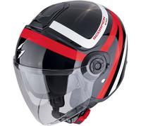 Offener Helm Scorpion EXO-CITY II RIVA schwarz-rot XS