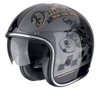 Scorpion Belfast Evo Drive Fast Jethelm, schwarz-grau-gold, Größe S für Männer