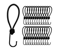 Offgridtec 25x Spann-Gummi 18cm, Expander mit 5mm Haken, Universelles Elastikband für Planen, Anhängernetze, Gepäcksicherung, Zelte, Sonnenschutz, Camping, Wetterfest, Dehnbar, Rostfrei