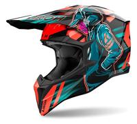 Offroad-Helm Airoh WRAAAP CYBER Orange Gloss