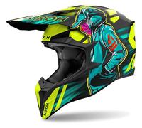 Offroad-Helm Airoh WRAAAP CYBER Yellow Matt