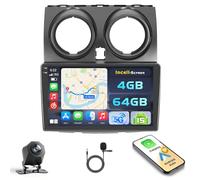 Ohradio Android 15 4+64GB Autoradio für Nissan Qashqai J10 2006-2016 mit 9 Zoll Incell Touchscreen, Autoradio 2DIN mit Wireless Carplay Android Auto, FM/RDS Radio BT GPS WiFi Rückfahrkamera + MIC